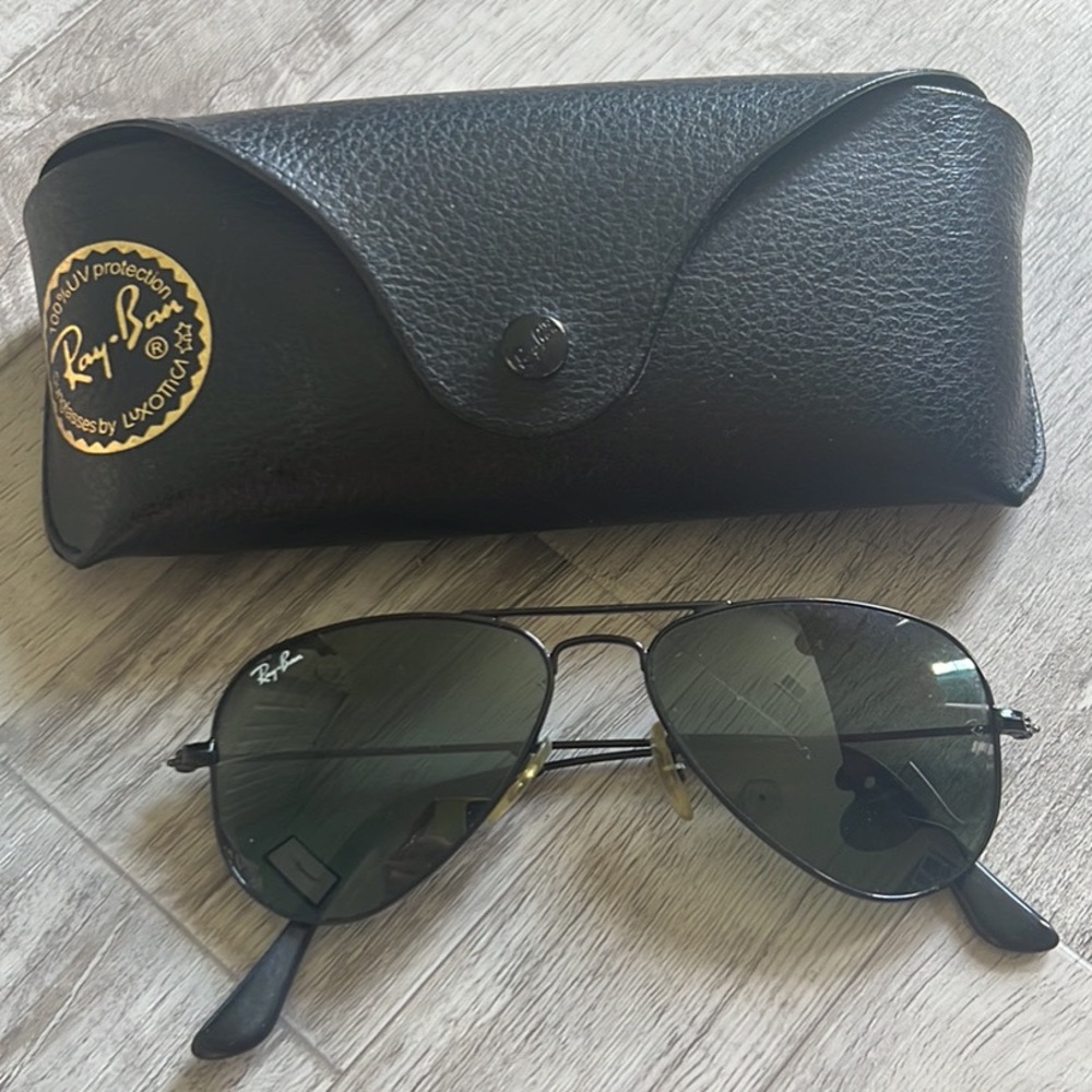 Ray-Ban Black Aviators Adult Small